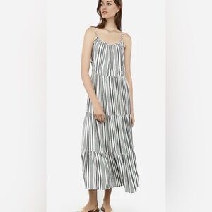 Express Tiered Maxi Stripe Dress